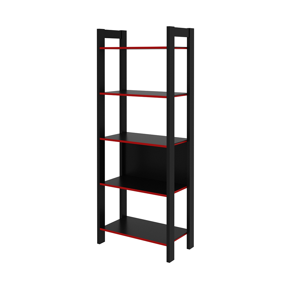 Estante para Escritório Home Office Gamer ME4166 MDP Preto/Vermelho G69 - Gran Belo