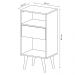 Estante para Escritório Sala de Estar E1715 MDP Natural/Off White G69 - Gran Belo