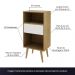 Estante para Escritório Sala de Estar E1715 MDP Natural/Off White G69 - Gran Belo
