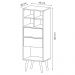 Estante para Escritório Sala de Estar E1716 MDP Natural/Off White G69 - Gran Belo