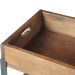 Fruteira Para Cozinha Multiuso com Rodízio Morélia Grafite Madeira Maciça Rustic Brown - Gran Belo