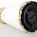 Garrafa Términa 1 Litro Louise Luxuosa Quente Frio Inox Branca/Dourada G95 - Gran Belo