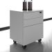 Gaveteiro com Chave para Escritório Home Office ME4148 MDP Branco G69 - Gran Belo