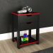 Gaveteiro para Escritório Home Office Gamer ME4163 MDP Preto/Vermelho G69 - Gran Belo