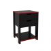 Gaveteiro para Escritório Home Office Gamer ME4163 MDP Preto/Vermelho G69 - Gran Belo