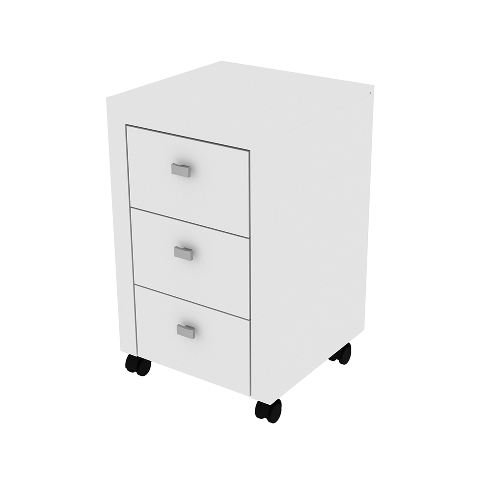Gaveteiro para Escritório Home Office ME4108 MDP Branco G69 - Gran Belo