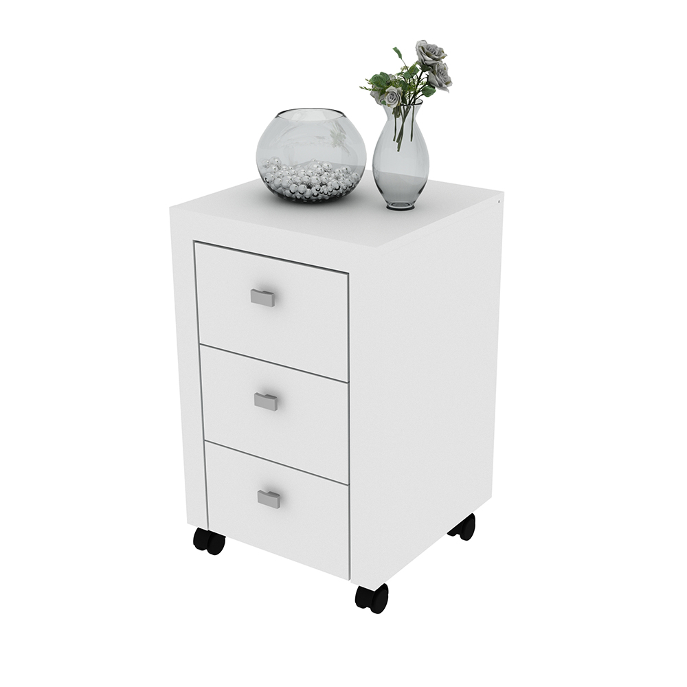 Gaveteiro para Escritório Home Office ME4108 MDP Branco G69 - Gran Belo