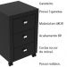 Gaveteiro para Escritório Home Office ME4108 MDP Preto G69 - Gran Belo
