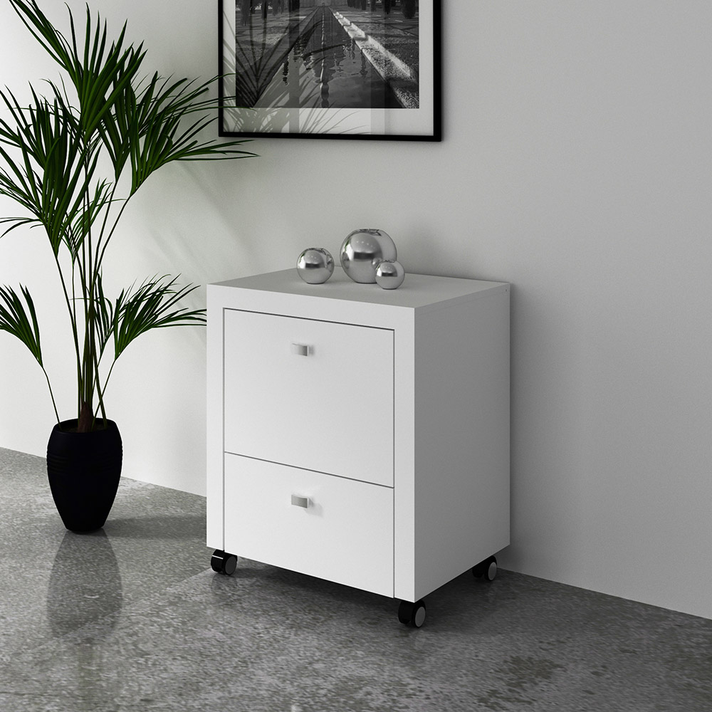 Gaveteiro para Escritório Home Office ME4112 MDP Branco G69 - Gran Belo