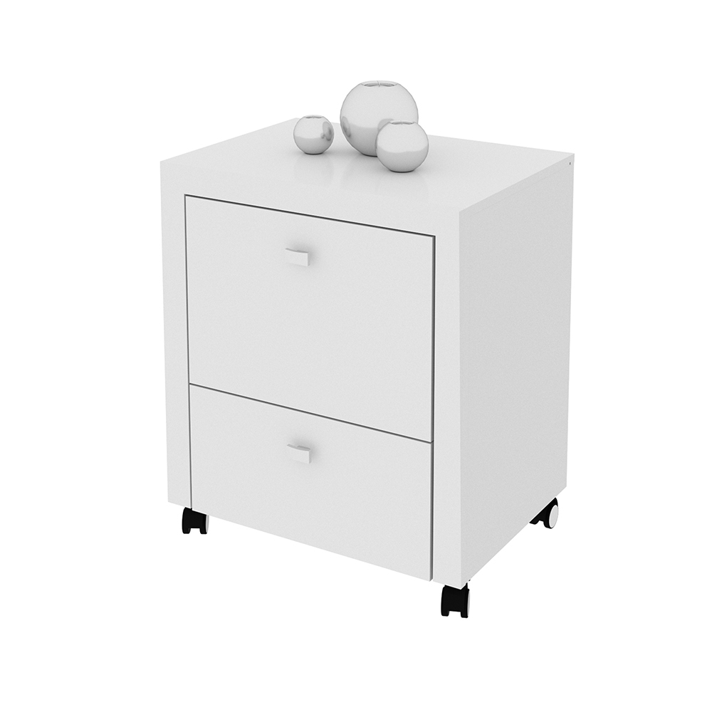 Gaveteiro para Escritório Home Office ME4112 MDP Branco G69 - Gran Belo