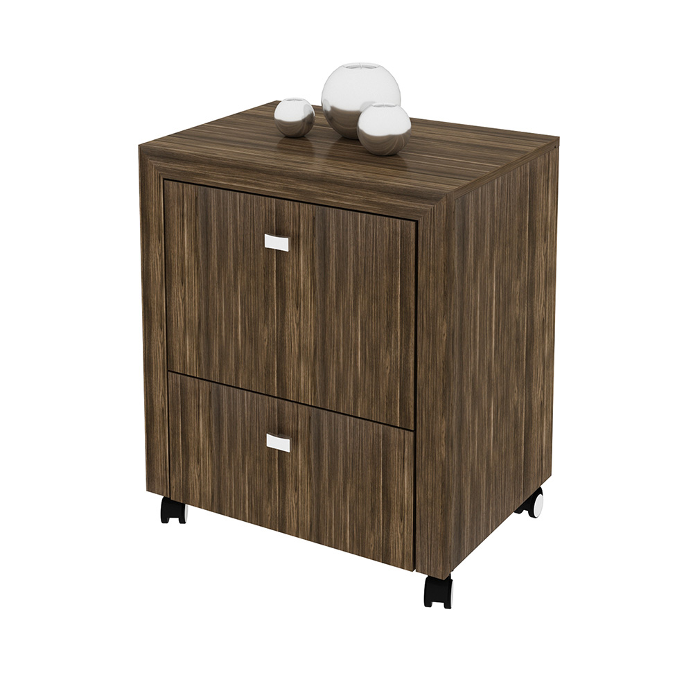 Gaveteiro para Escritório Home Office ME4112 MDP Nogal G69 - Gran Belo