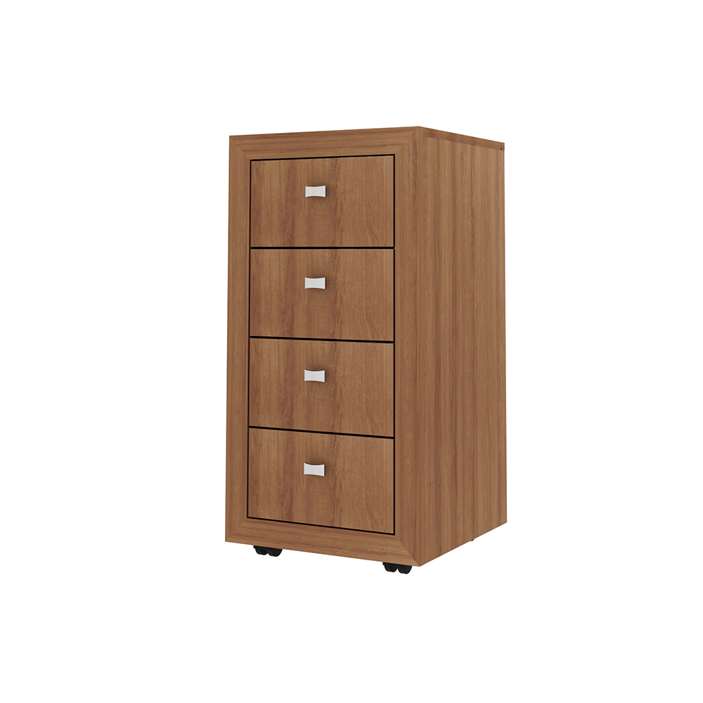 Gaveteiro para Escritório Home Office ME4133 MDP Amendoa G69 - Gran Belo
