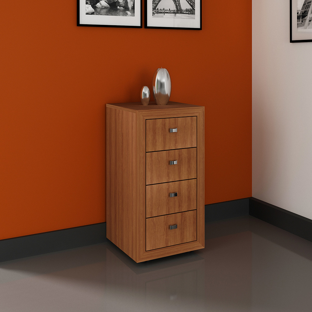 Gaveteiro para Escritório Home Office ME4133 MDP Amendoa G69 - Gran Belo