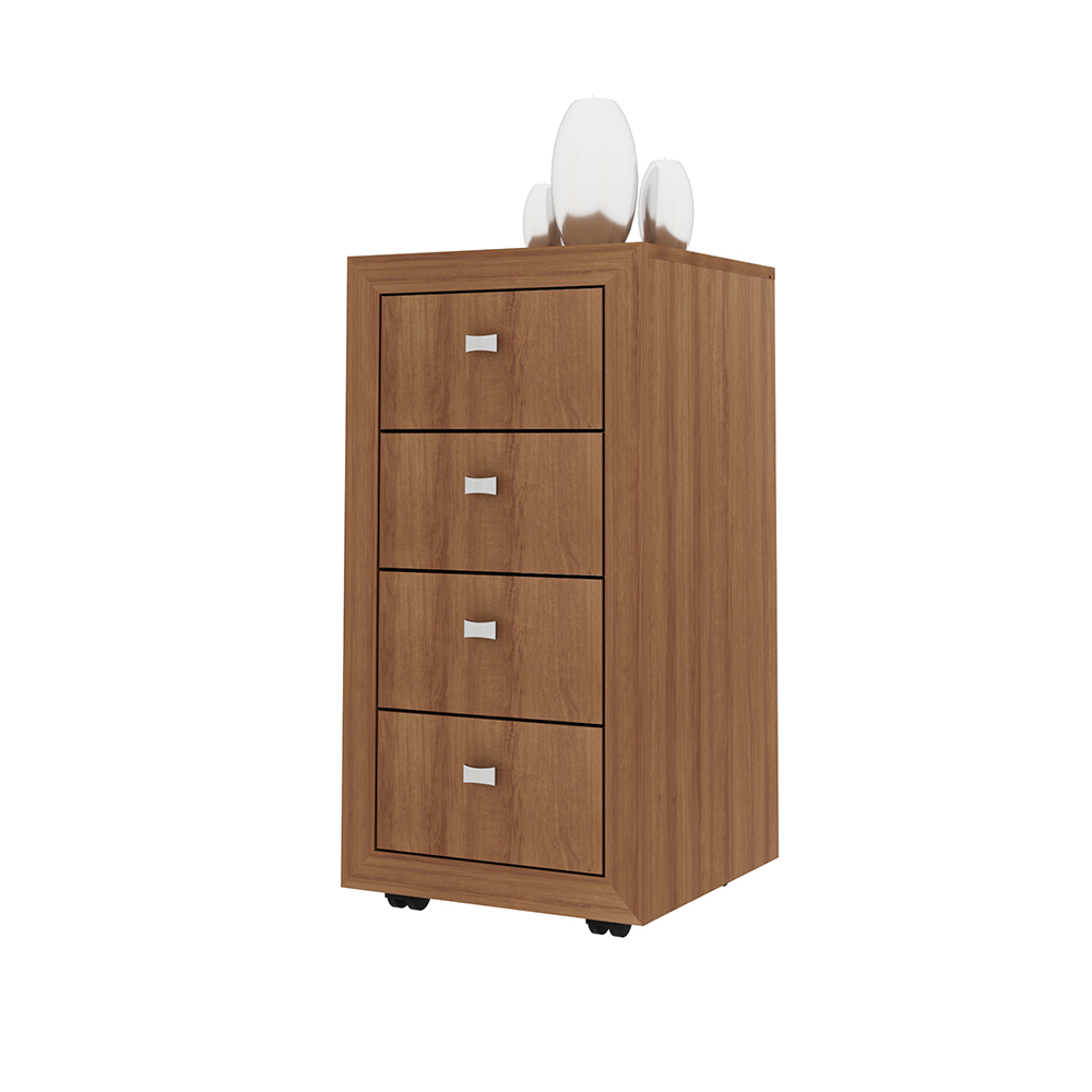 Gaveteiro para Escritório Home Office ME4133 MDP Amendoa G69 - Gran Belo
