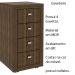 Gaveteiro para Escritório Home Office ME4133 MDP Nogal G69 - Gran Belo