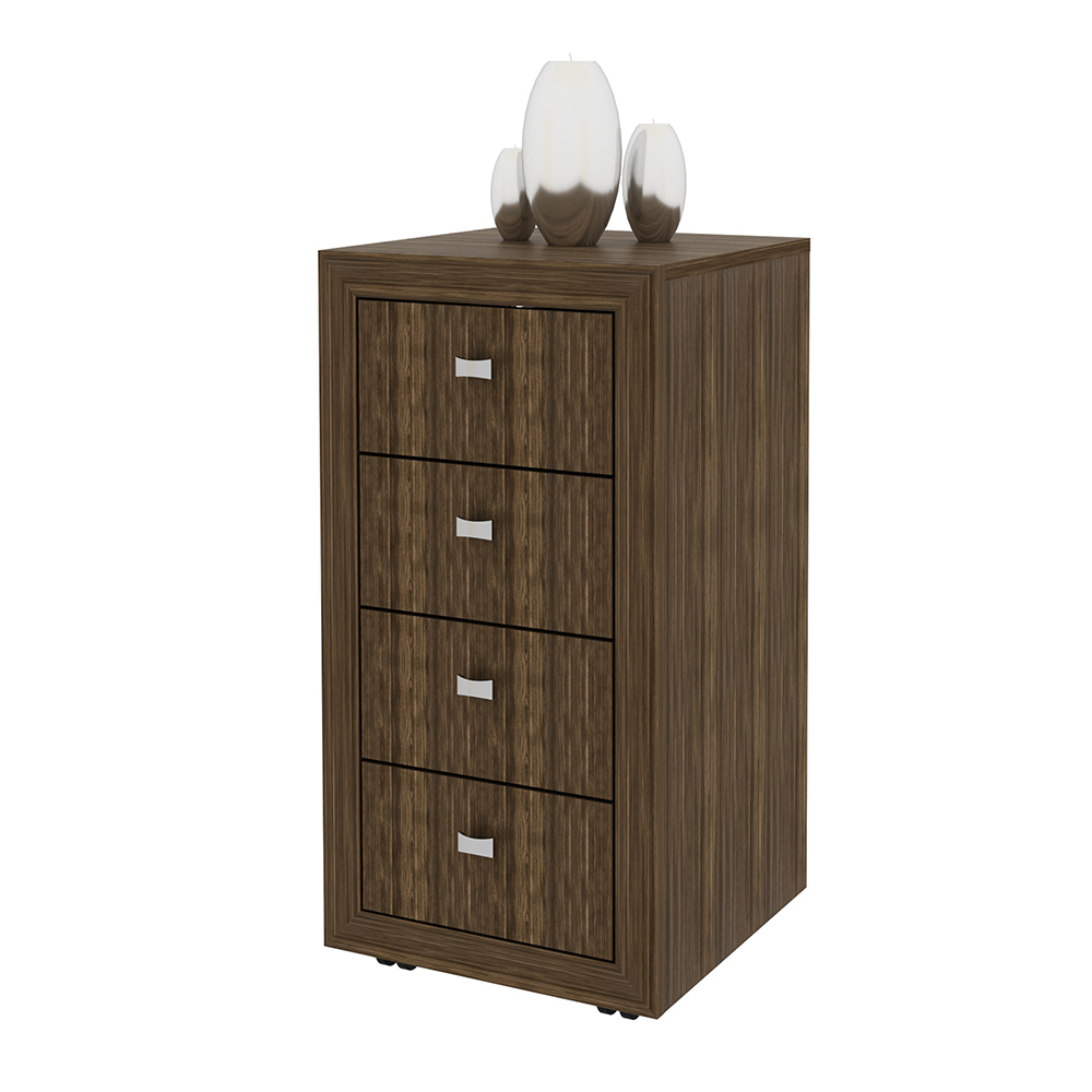 Gaveteiro para Escritório Home Office ME4133 MDP Nogal G69 - Gran Belo