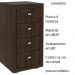 Gaveteiro para Escritório Home Office ME4133 MDP Rustico G69 - Gran Belo