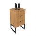 Gaveteiro para Escritório Home Office ME4158 MDP Amendoa/Preto G69 - Gran Belo