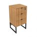 Gaveteiro para Escritório Home Office ME4158 MDP Amendoa/Preto G69 - Gran Belo