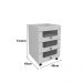 Gaveteiro para Escritório Home Office PE2013 MDP Branco G69 - Gran Belo