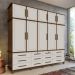 Guarda Roupa 10 Portas e 12 Gavetas Nicolau Malbec/Off White G37 - Gran Belo