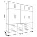 Guarda Roupa 10 Portas e 12 Gavetas Nicolau Malbec/Off White G37 - Gran Belo