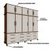 Guarda Roupa 10 Portas e 12 Gavetas Nicolau Malbec/Off White G37 - Gran Belo
