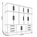 Guarda Roupa 12 Portas 6 Gavetas e Sapateira Hawking Malbec/Off White G37 - Gran Belo
