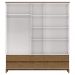 Guarda Roupa MDF 5 Portas Cullen 6 Gavetas OffWhite/Freijó G74 - Gran Belo