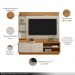 Home Decorativo Alemanha MDP/MDF TV Até 50 Polegadas Prateleiras Nature/Off White G77 - Gran Belo