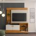 Home Decorativo Jatiuca MDP/MDF Ripado TV Até 50 Polegadas Nature/Off White G77 - Gran Belo