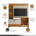 Home Decorativo Jatiuca MDP/MDF Ripado TV Até 50 Polegadas Nature/Off White G77 - Gran Belo