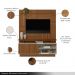 Home Decorativo Vicente MDF/MDP TV até 60 Polegadas Porta de Correr Jatobá/Off White G77 - Gran Belo