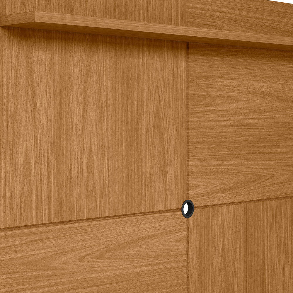 Home Decorativo Vicente MDF/MDP TV até 60 Polegadas Porta de Correr Nature/Off White G77 - Gran Belo
