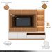 Home Estante Monterrey Decorativo TV até 82 MDP/HDF 240cm Fitas LED Nichos Freijó/Off White G73 - Gran Belo