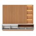 Home Estante Monterrey Decorativo TV até 82 MDP/HDF 240cm Fitas LED Nichos Freijó/Off White G73 - Gran Belo
