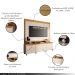 Home Estante Quantum em MDP/MDF para TV até 70 Polegadas Off White/Cinamomo G26 - Hb Móveis