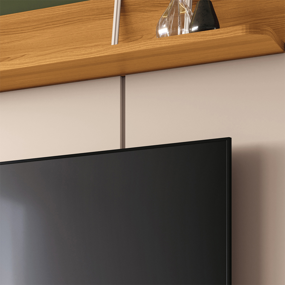 Home Painel Decorativo Suspenso Messier para TV até 70 Polegadas Off White/Cinamomo G26 - Gran Belo