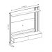 Home Railay Decorativo Ripado Painel Suspenso 150cm p/TV até 65 Polegadas Noce/Preto G73 - Gran Belo