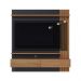 Home Railay Decorativo Ripado Painel Suspenso 150cm p/TV até 65 Polegadas Noce/Preto G73 - Gran Belo