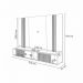Home Suspenso Decorativo Rennes MDF/MDP c/LED para TV até 85 Polegadas Cinamomo/Off White G26 - Gran Belo