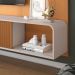 Home Suspenso Decorativo Rennes MDF/MDP c/LED para TV até 85 Polegadas Cinamomo/Off White G26 - Gran Belo