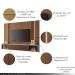 Home Suspenso Empire MDF/MDP LED TV até 85 Polegadas em Castanho/Off White G26 - Hb Móveis