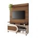 Home Theater Órbis TV até 55 Polegadas com Rodízios Castanho/Off White G26 - Hb Móveis