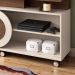 Home Theater Órbis com Rodízios TV até 55 Polegadas em Castanho/Off White G26 - Hb Móveis