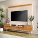 Home Theater Decorativo Majestade c/LED para TV até 85 Polegadas Off White/Cinamomo G26 - Gran Belo