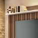 Home Theater Decorativo Perseu TV até 60 Polegadas com LED Castanho/Off White  G26 - Gran Belo