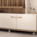 Home Theater Decorativo Perseu TV até 60" com LED Castanho/Off White  G26 - Gran Belo
