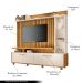 Home Theater Decorativo Perseu TV até 60" com LED Cinamomo/Off White  G26 - Gran Belo