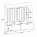 Home Theater Decorativo Perseu TV até 60" com LED Cinamomo/Off White  G26 - Gran Belo